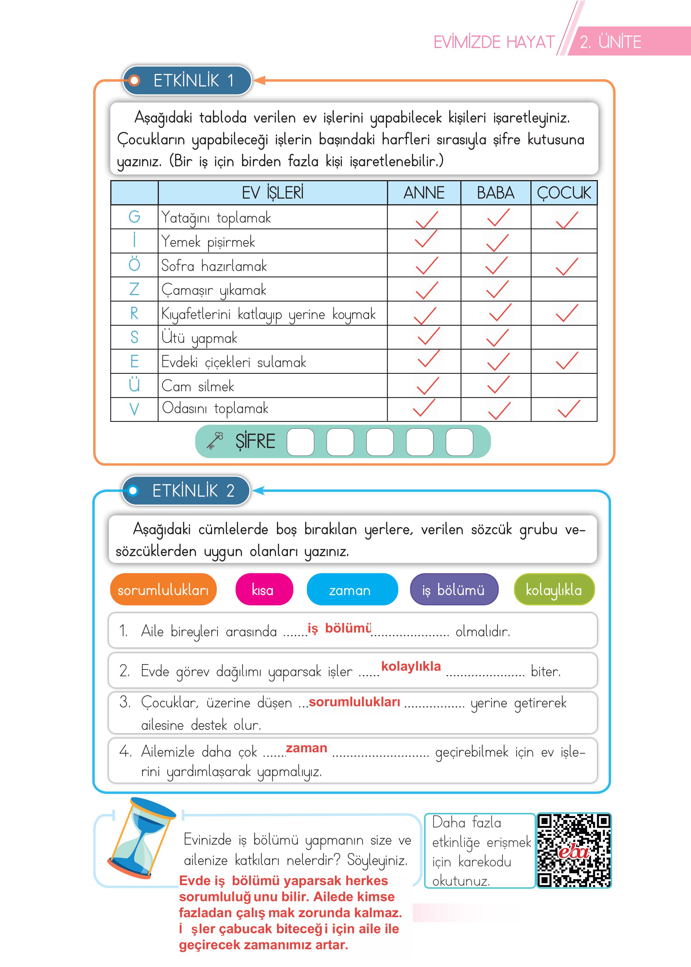 3. Sınıf Meb Yayınları Hayat Bilgisi Ders Kitabı Sayfa 67 Cevapları