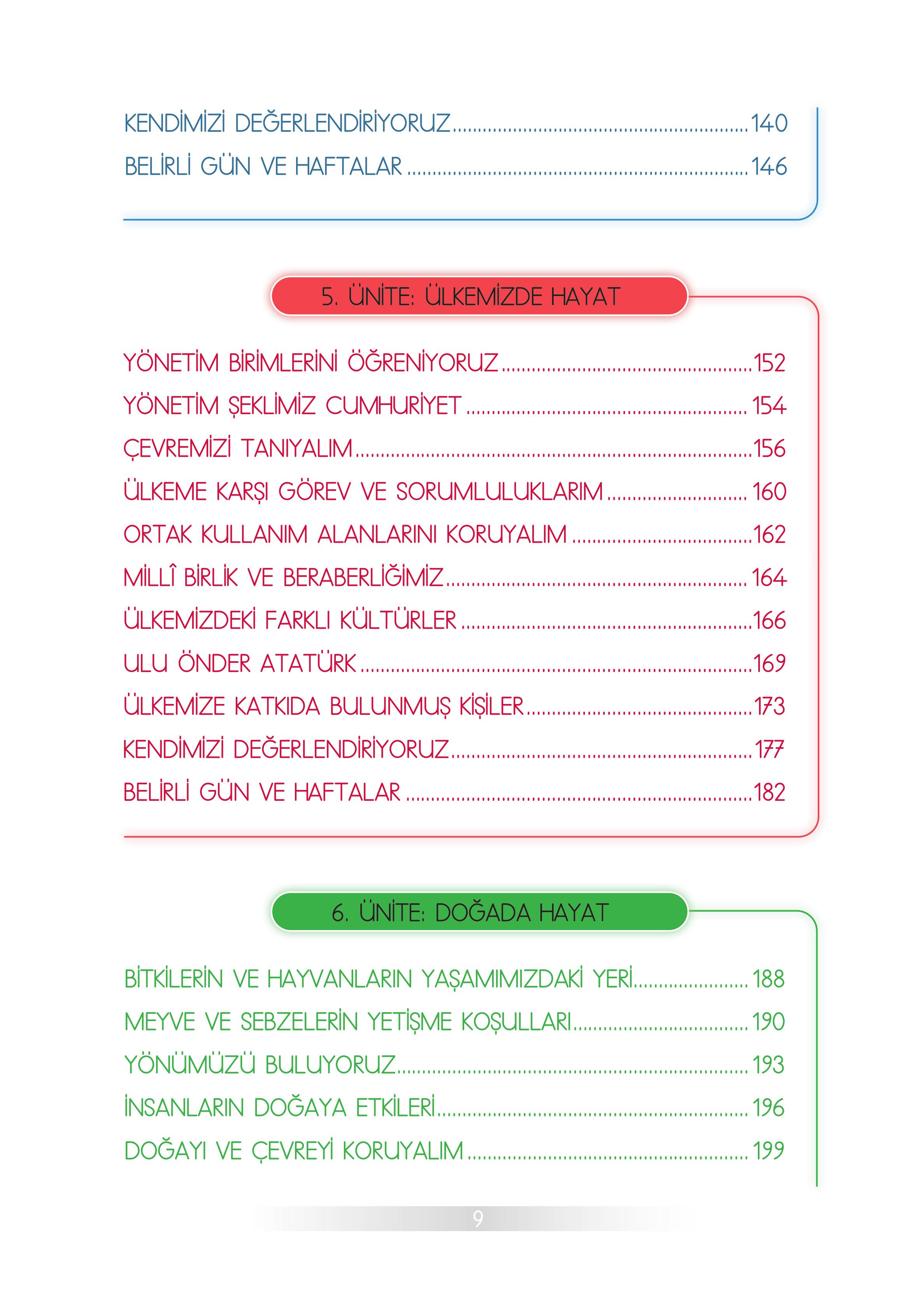 3. Sınıf Meb Yayınları Hayat Bilgisi Ders Kitabı Sayfa 9 Cevapları