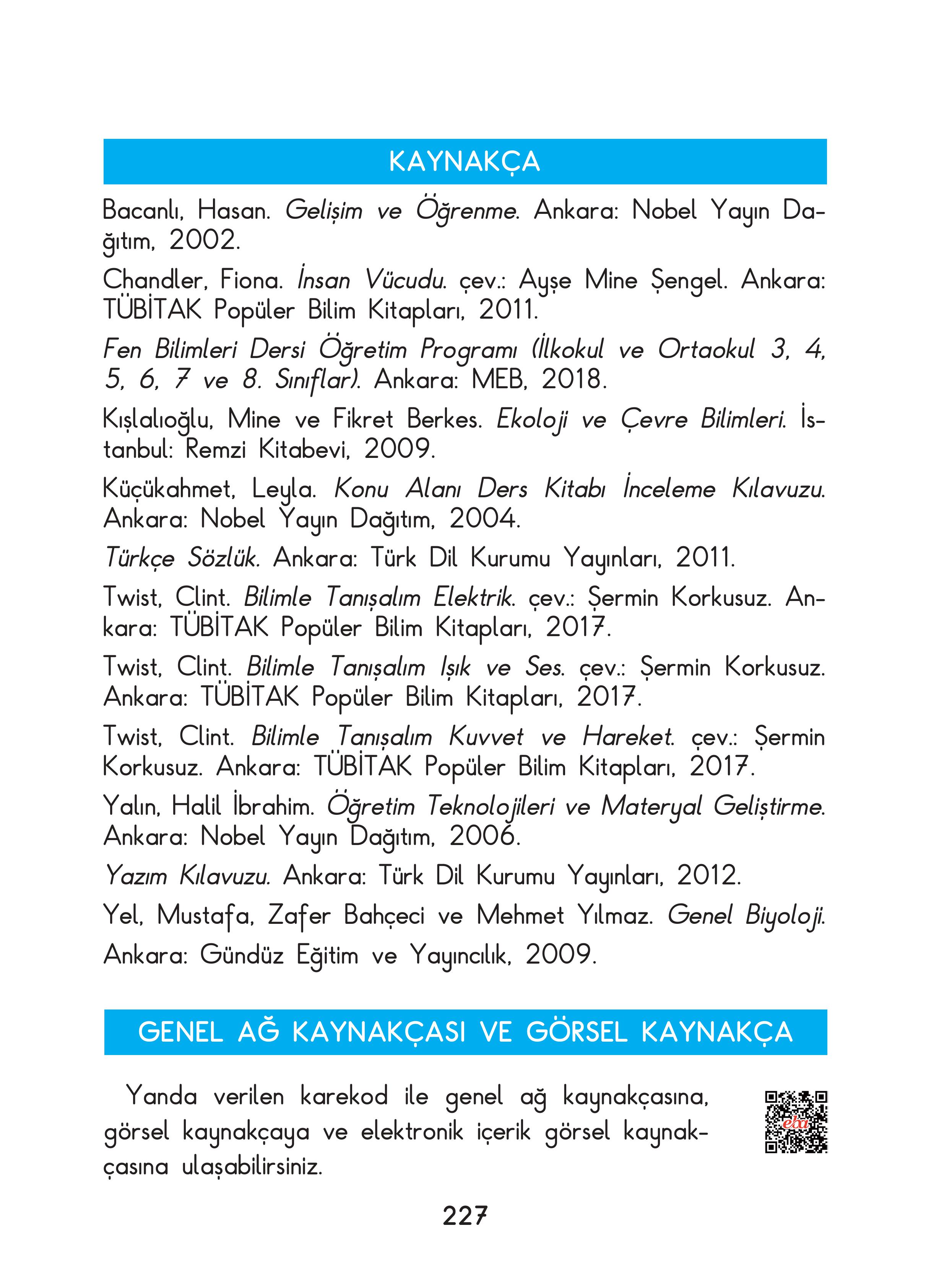 3. Sınıf Sdr Dikey Yayıncılık Fen Bilimleri Ders Kitabı Sayfa 227 Cevapları