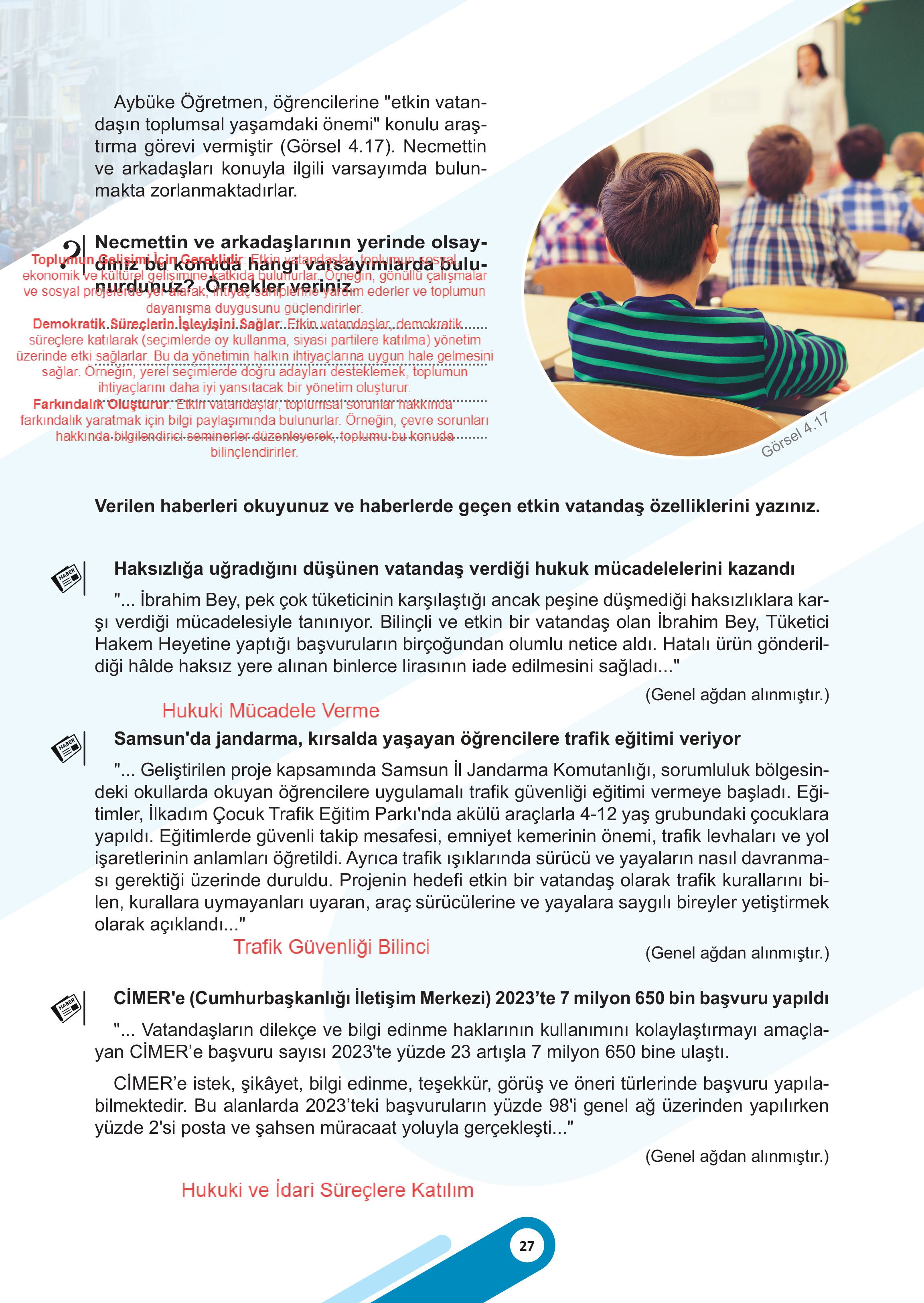 5. Sınıf Meb Yayınları Sosyal Bilgiler 2. Kitap Ders Kitabı Sayfa 27 Cevapları
