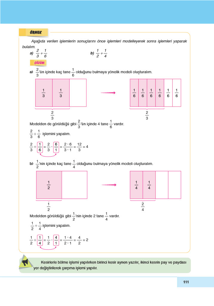 6. Sınıf Doğa Yayınları Matematik Ders Kitabı Sayfa 111 Cevapları