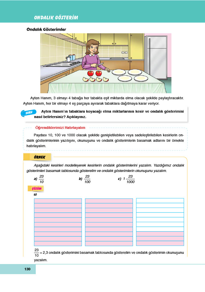 6. Sınıf Doğa Yayınları Matematik Ders Kitabı Sayfa 130 Cevapları