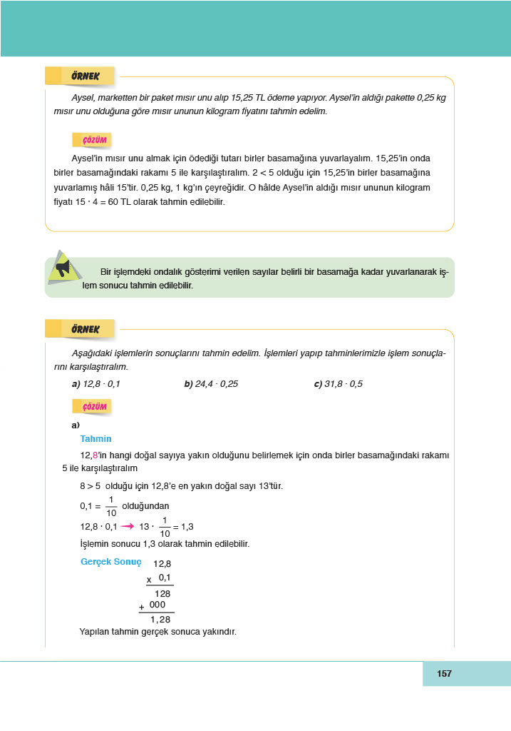 6. Sınıf Doğa Yayınları Matematik Ders Kitabı Sayfa 157 Cevapları