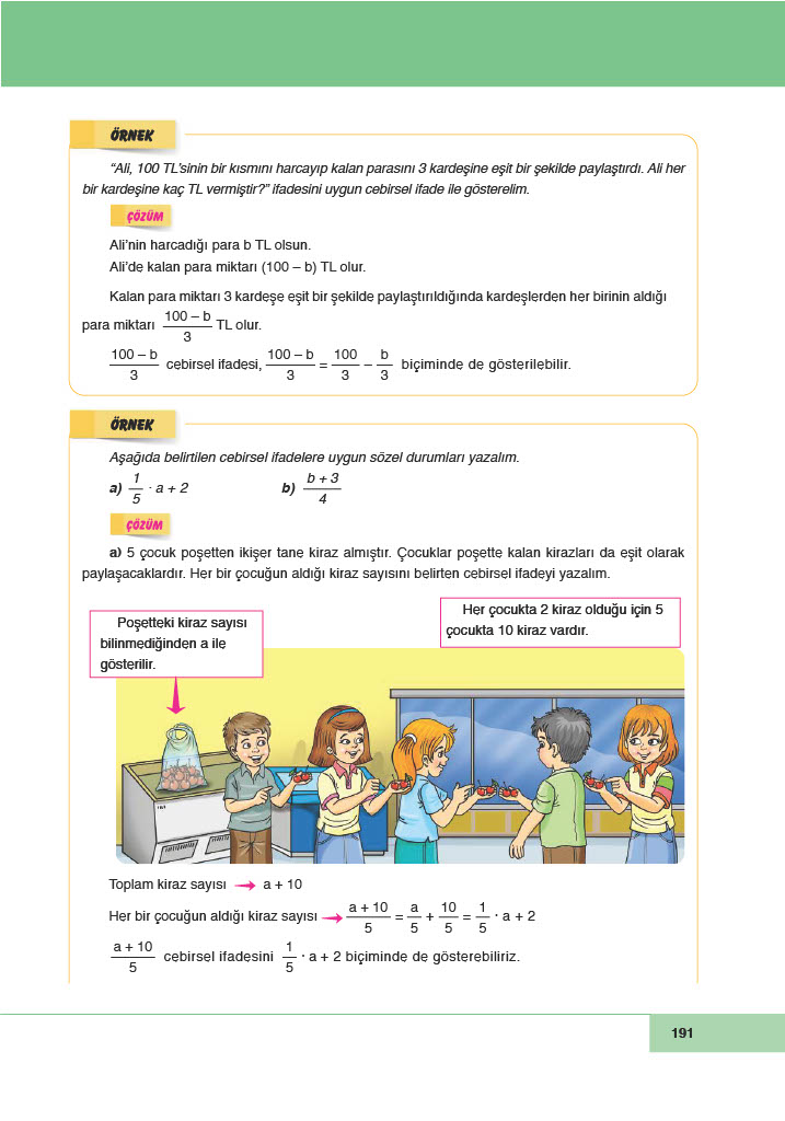 6. Sınıf Doğa Yayınları Matematik Ders Kitabı Sayfa 191 Cevapları