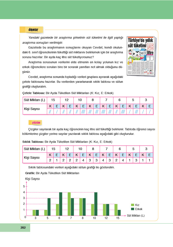 6. Sınıf Doğa Yayınları Matematik Ders Kitabı Sayfa 202 Cevapları