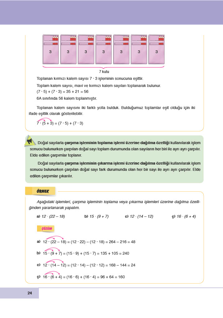 6. Sınıf Doğa Yayınları Matematik Ders Kitabı Sayfa 24 Cevapları