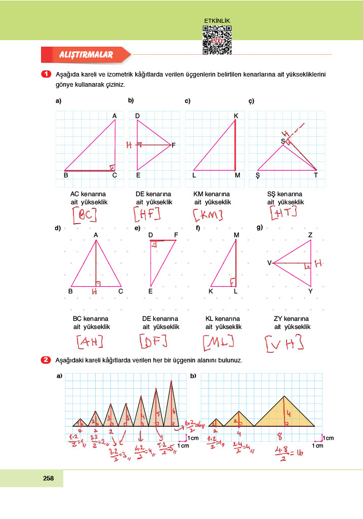 6. Sınıf Doğa Yayınları Matematik Ders Kitabı Sayfa 258 Cevapları