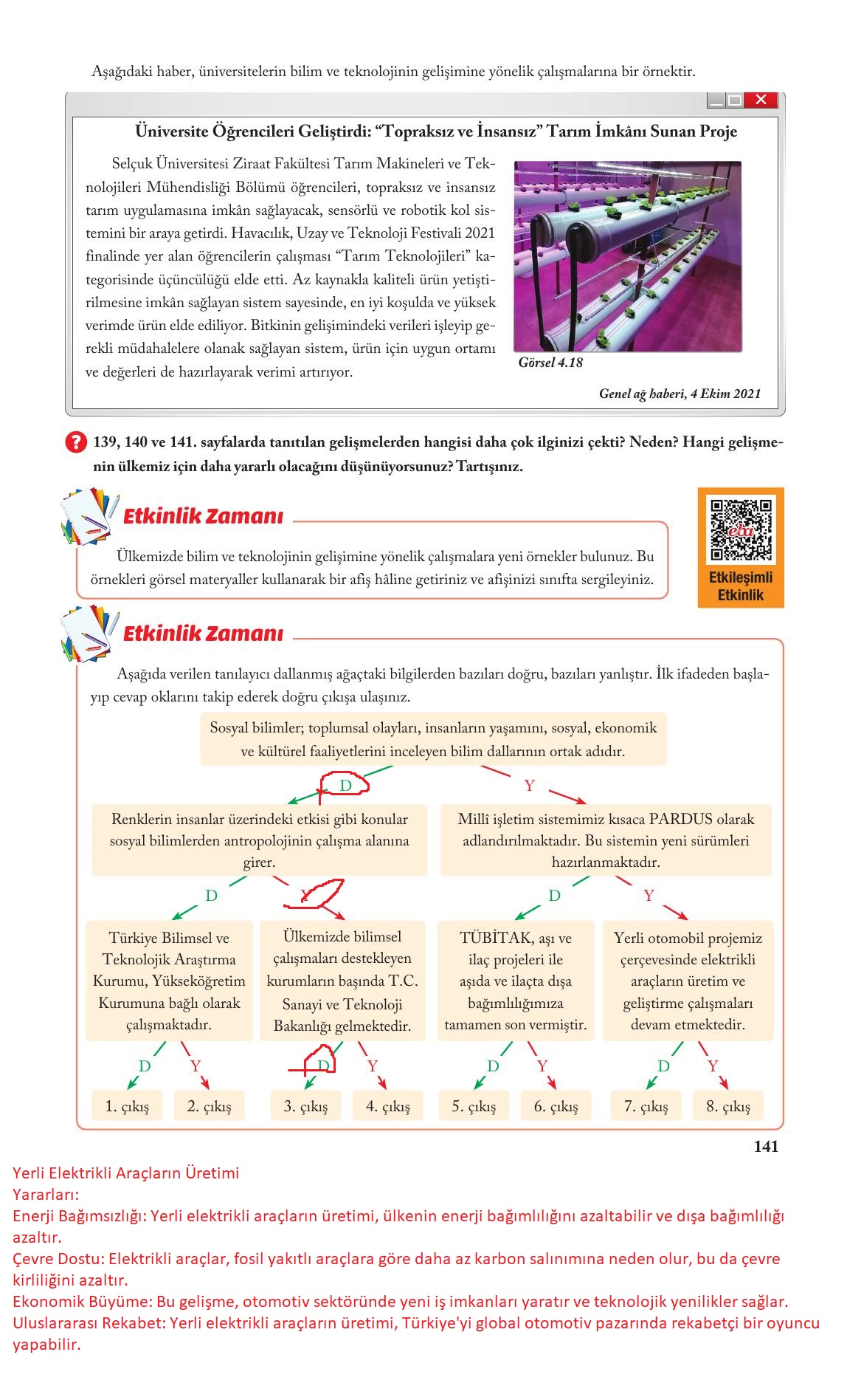 6. Sınıf Evos Yayınları Sosyal Bilgiler Ders Kitabı Sayfa 141 Cevapları