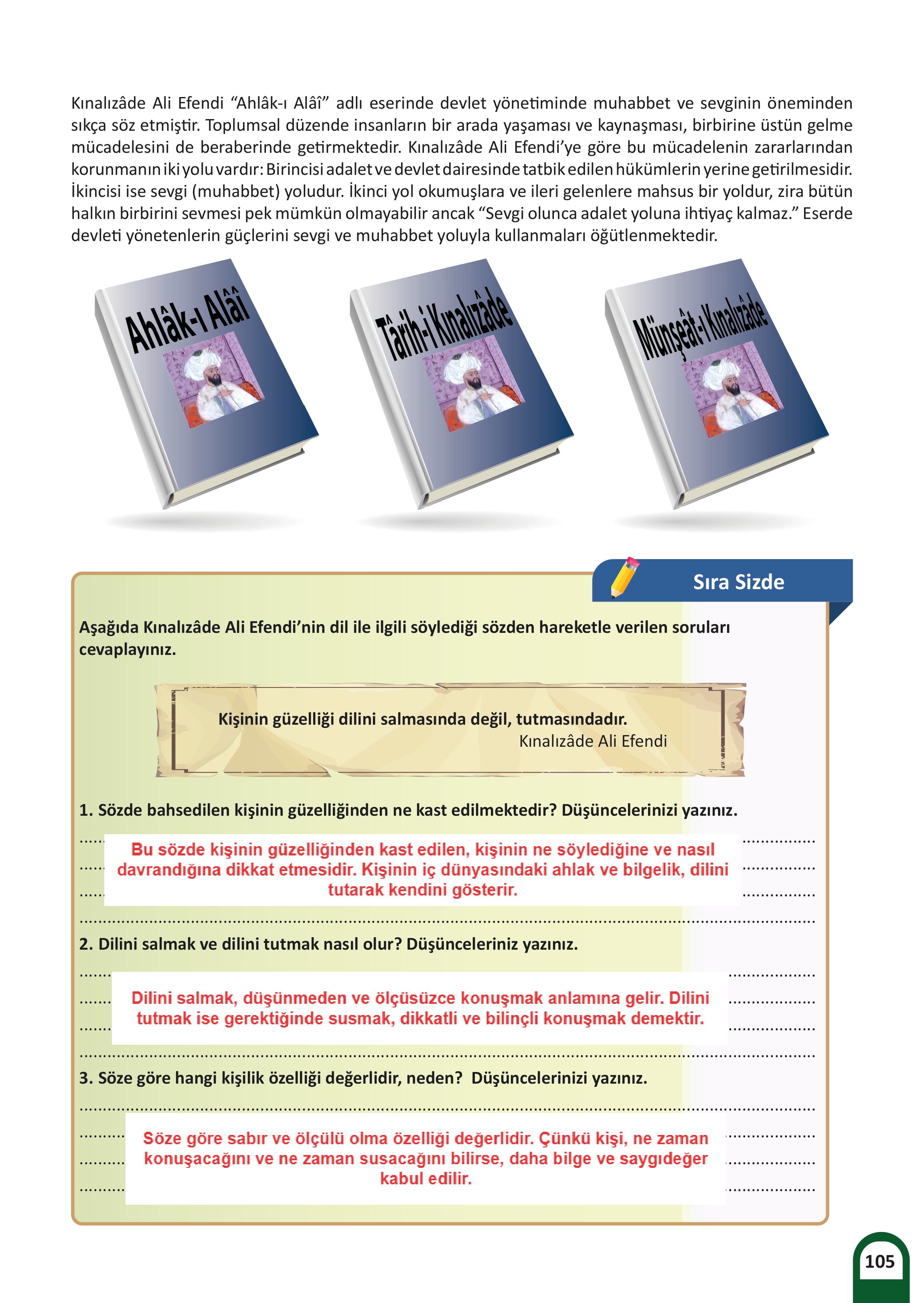 6. Sınıf Meb Yayınları Kültür Ve Medeniyetimize Yön Verenler Ders Kitabı Sayfa 106 Cevapları