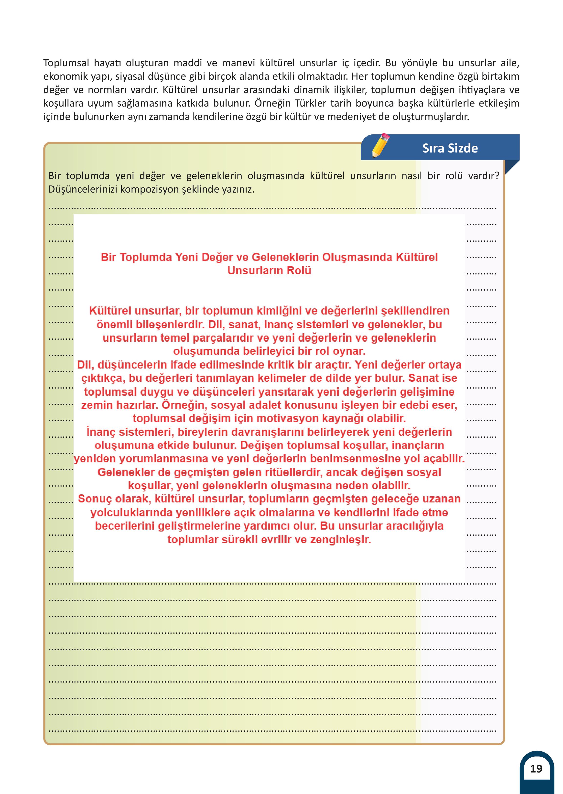 6. Sınıf Meb Yayınları Kültür Ve Medeniyetimize Yön Verenler Ders Kitabı Sayfa 20 Cevapları