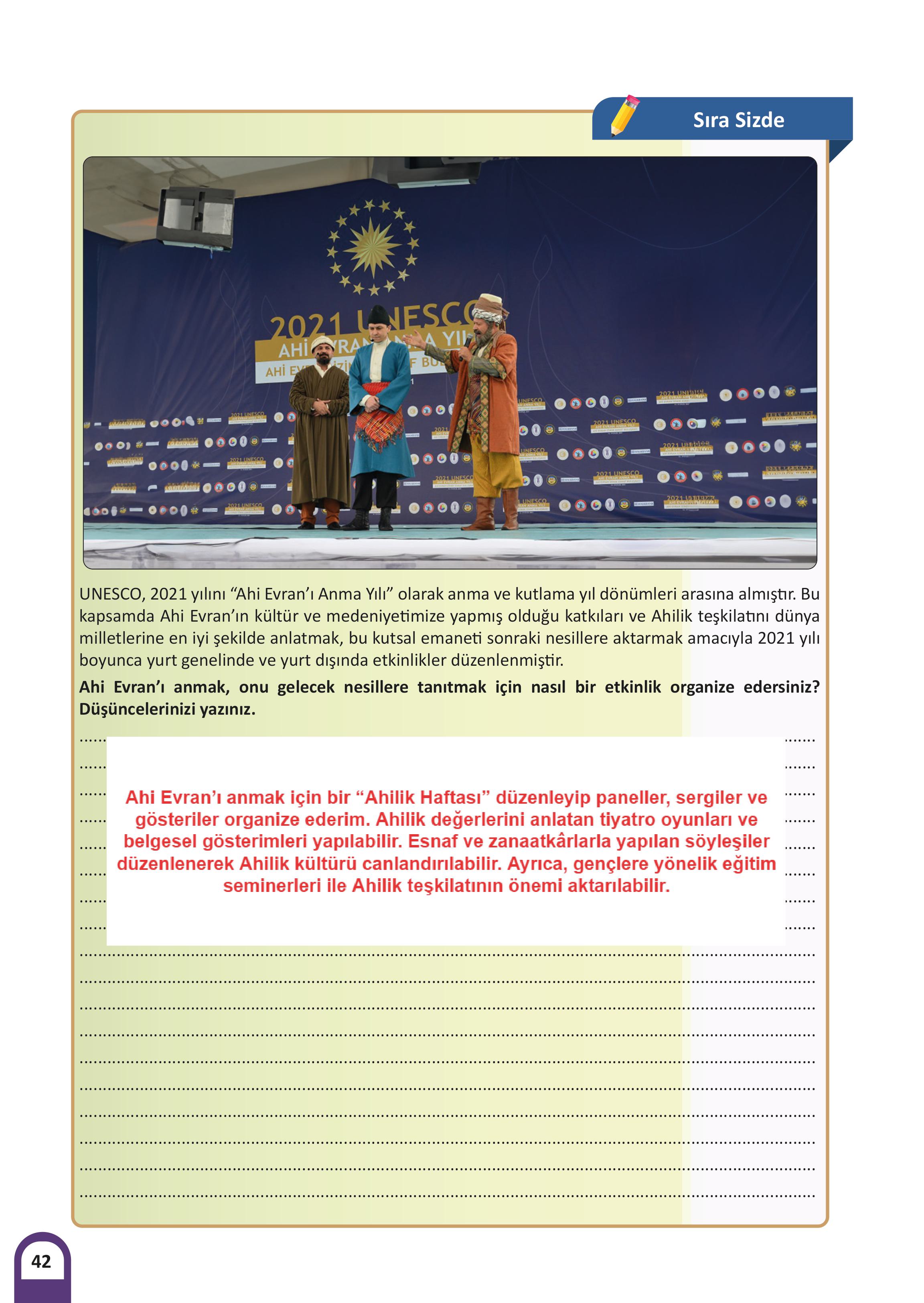 6. Sınıf Meb Yayınları Kültür Ve Medeniyetimize Yön Verenler Ders Kitabı Sayfa 43 Cevapları