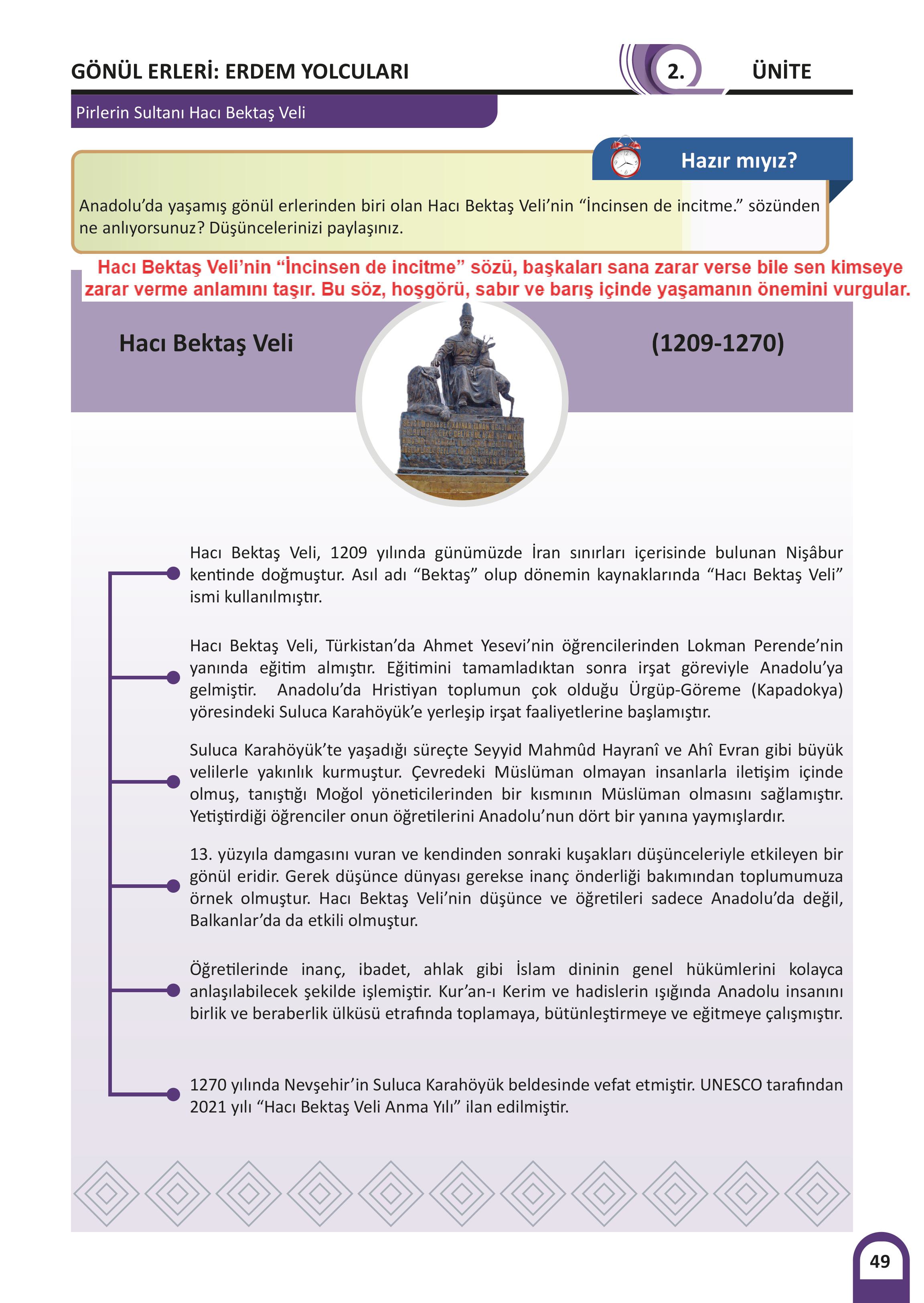 6. Sınıf Meb Yayınları Kültür Ve Medeniyetimize Yön Verenler Ders Kitabı Sayfa 50 Cevapları