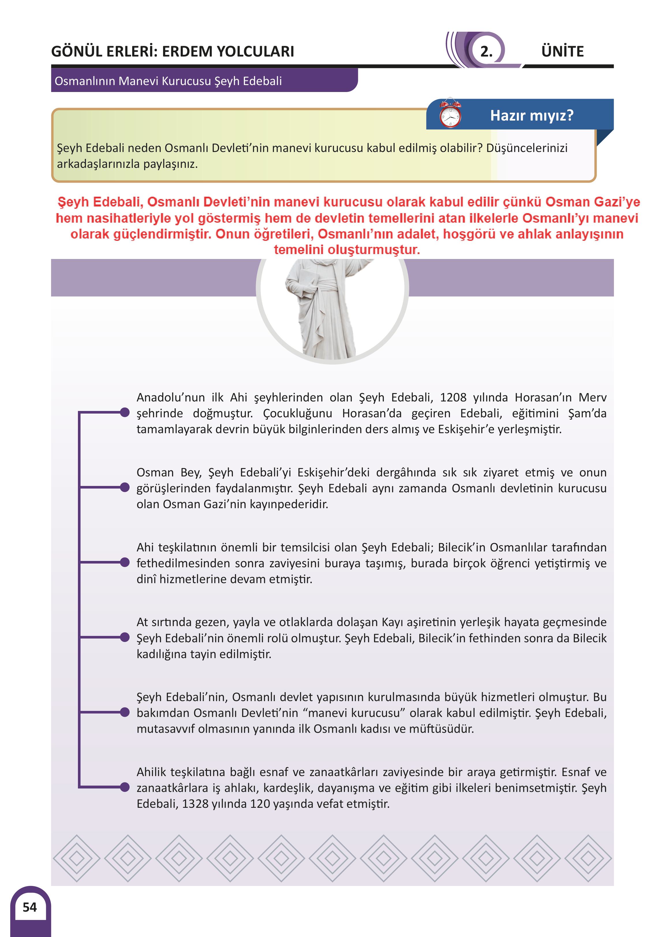 6. Sınıf Meb Yayınları Kültür Ve Medeniyetimize Yön Verenler Ders Kitabı Sayfa 55 Cevapları