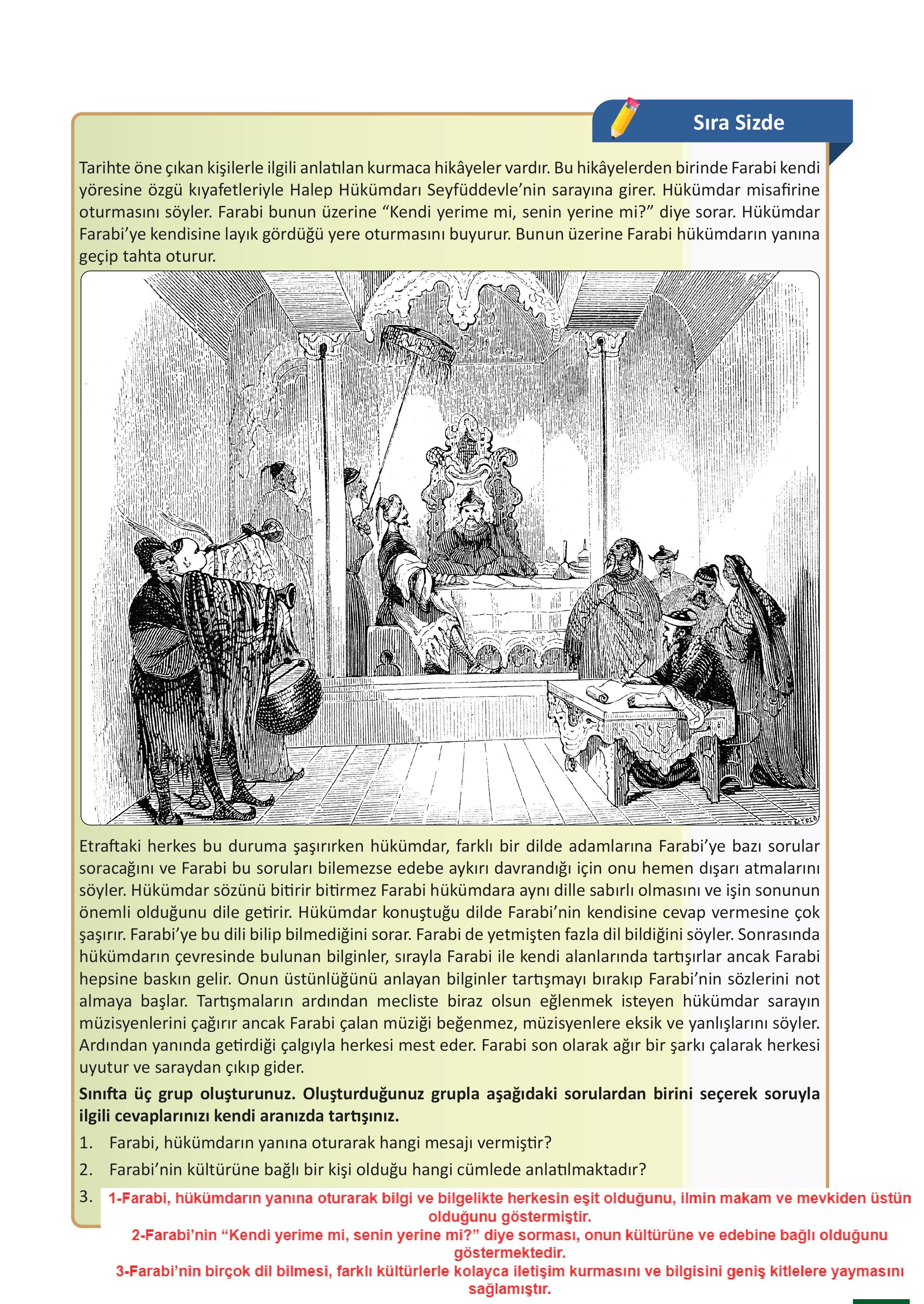 6. Sınıf Meb Yayınları Kültür Ve Medeniyetimize Yön Verenler Ders Kitabı Sayfa 72 Cevapları