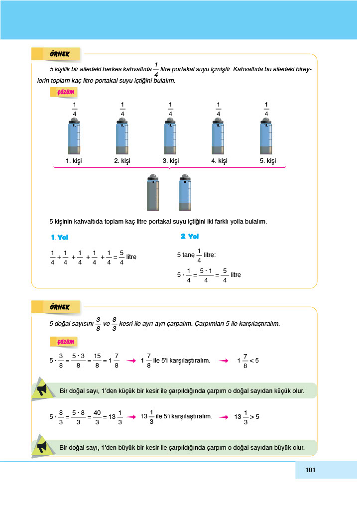 6. Sınıf Meb Yayınları Matematik Ders Kitabı Sayfa 101 Cevapları