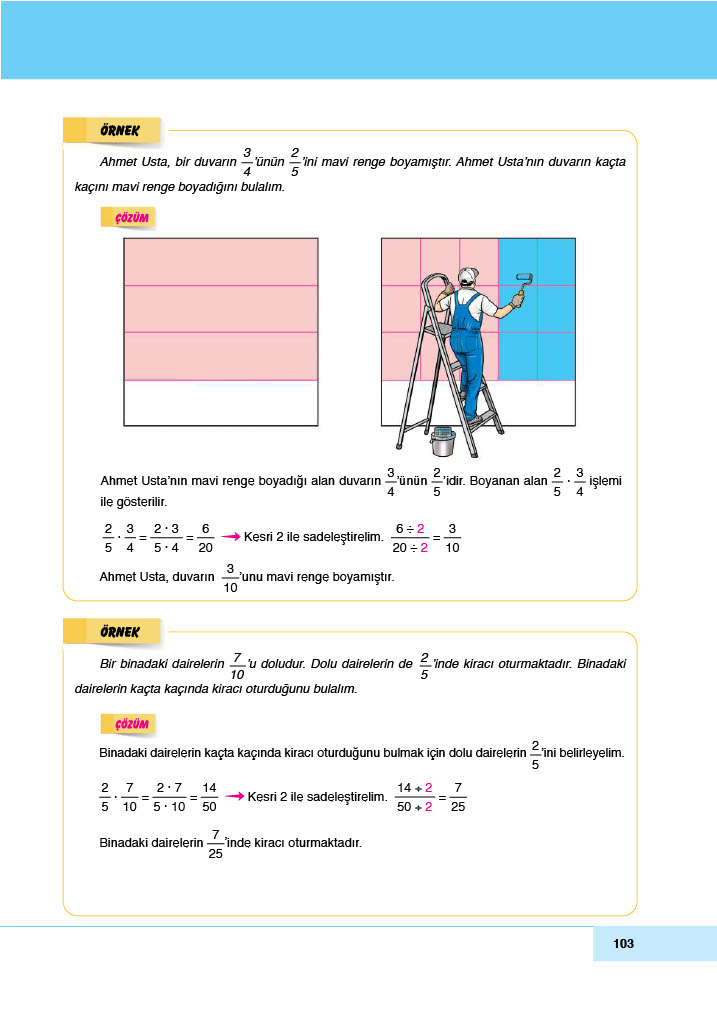 6. Sınıf Meb Yayınları Matematik Ders Kitabı Sayfa 103 Cevapları