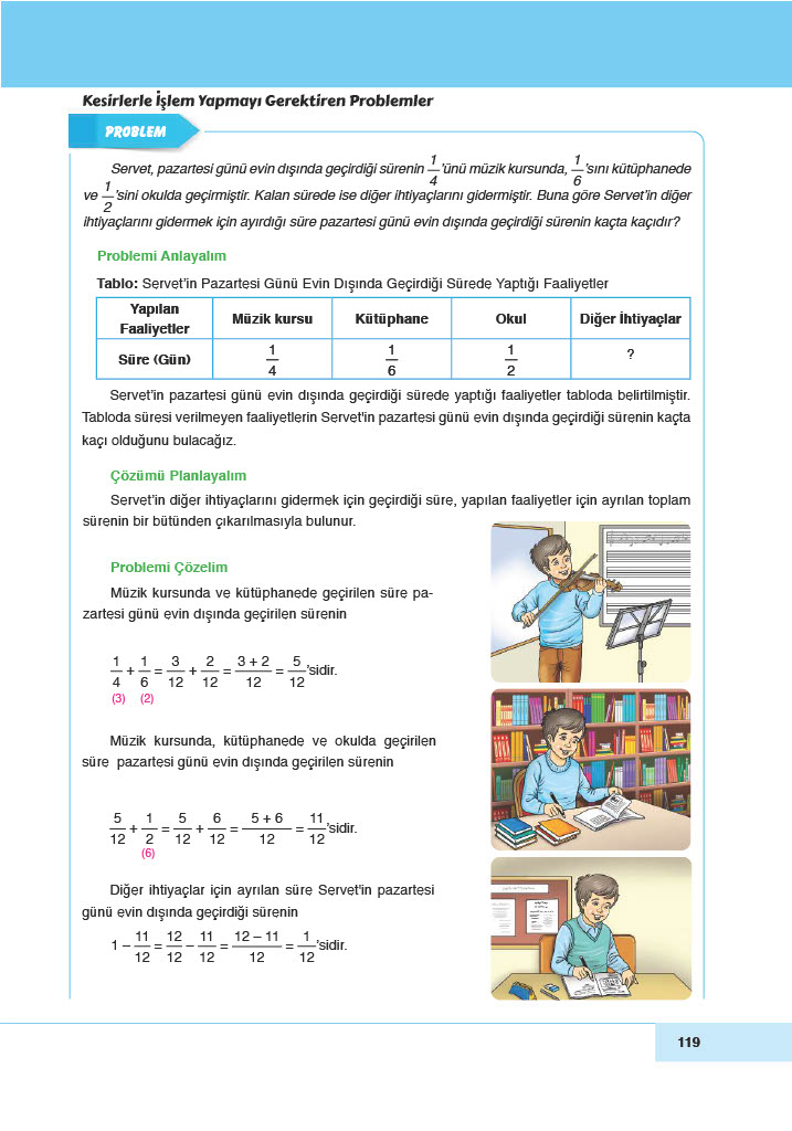 6. Sınıf Meb Yayınları Matematik Ders Kitabı Sayfa 119 Cevapları