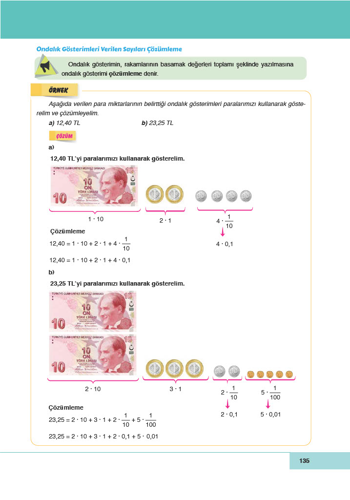 6. Sınıf Meb Yayınları Matematik Ders Kitabı Sayfa 135 Cevapları