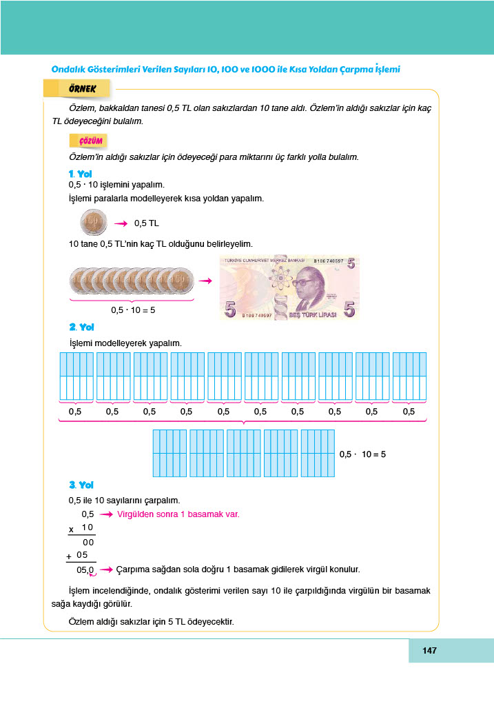 6. Sınıf Meb Yayınları Matematik Ders Kitabı Sayfa 147 Cevapları