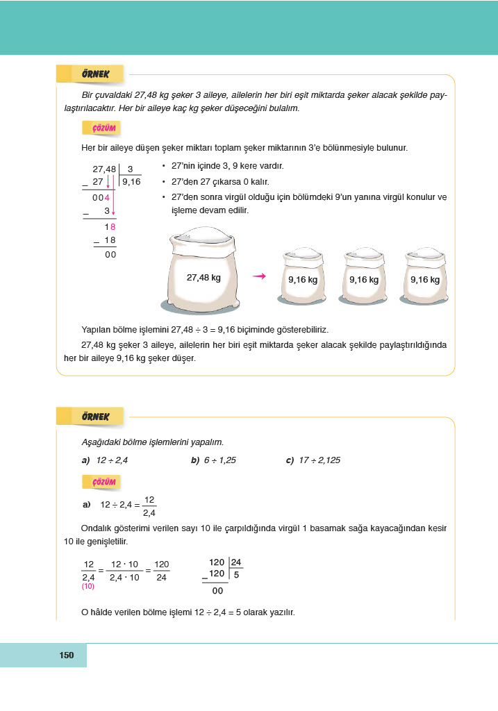 6. Sınıf Meb Yayınları Matematik Ders Kitabı Sayfa 150 Cevapları