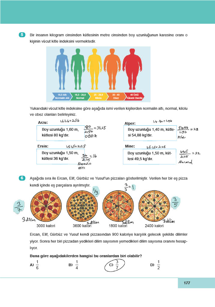 6. Sınıf Meb Yayınları Matematik Ders Kitabı Sayfa 177 Cevapları 6. Sınıf Meb Yayınları Matematik Ders Kitabı Sayfa 177 Cevapları
