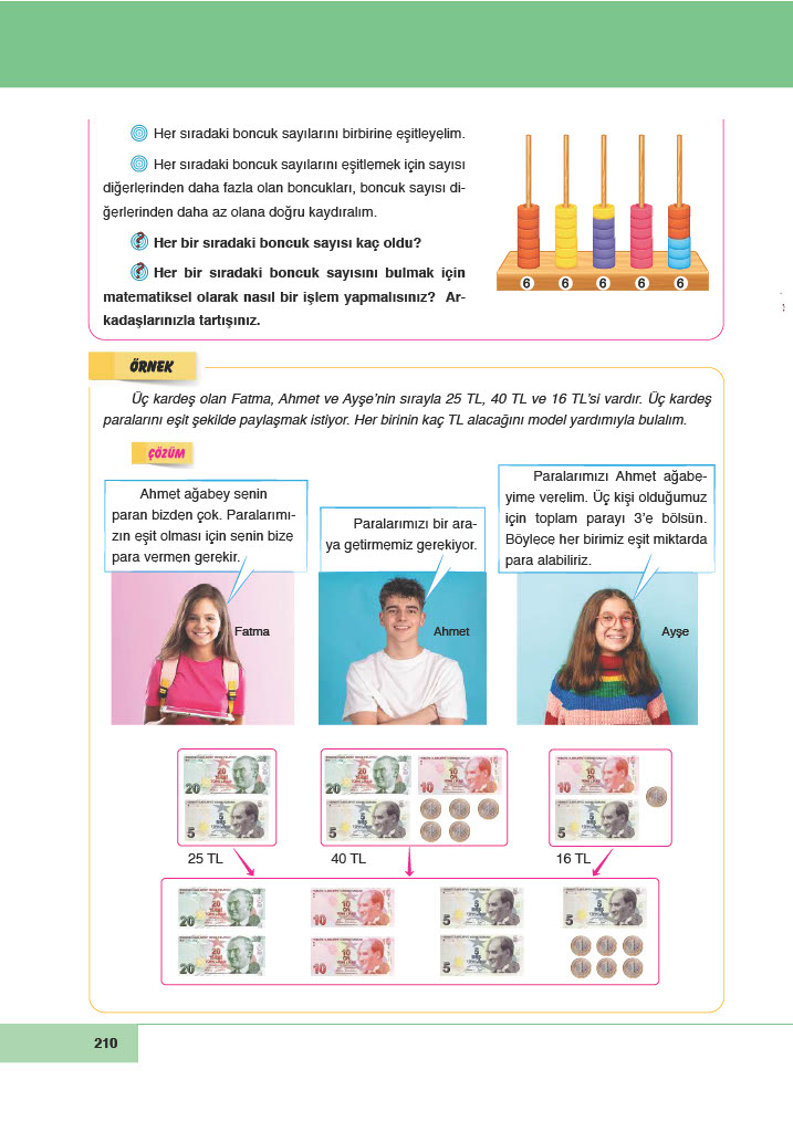 6. Sınıf Meb Yayınları Matematik Ders Kitabı Sayfa 210 Cevapları