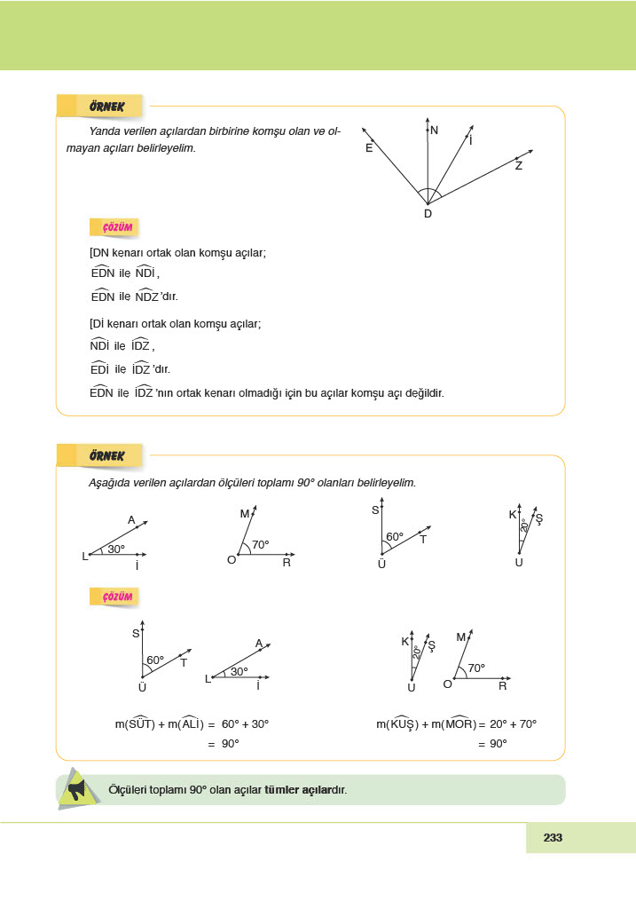 6. Sınıf Meb Yayınları Matematik Ders Kitabı Sayfa 233 Cevapları