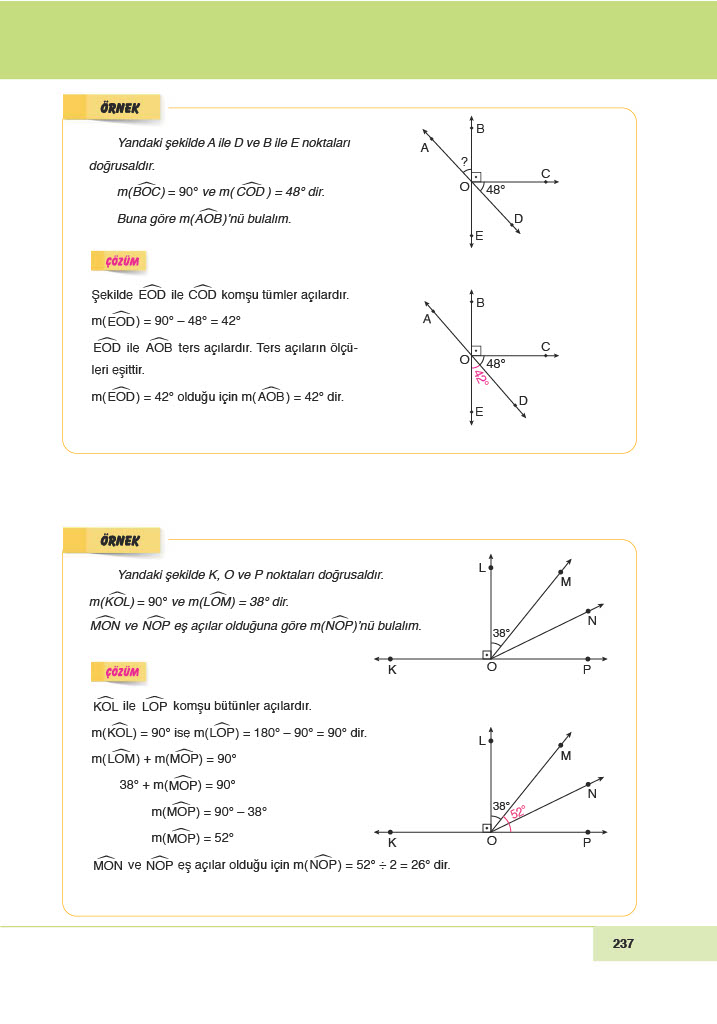 6. Sınıf Meb Yayınları Matematik Ders Kitabı Sayfa 237 Cevapları