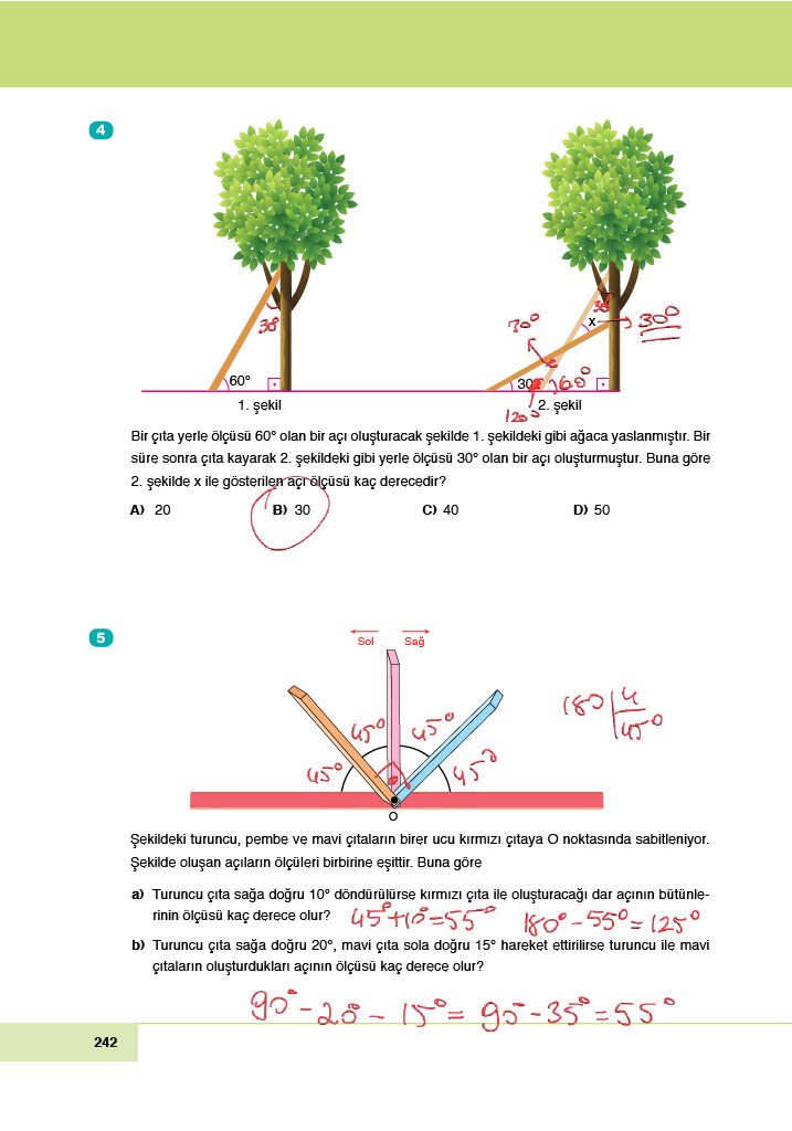 6. Sınıf Meb Yayınları Matematik Ders Kitabı Sayfa 242 Cevapları