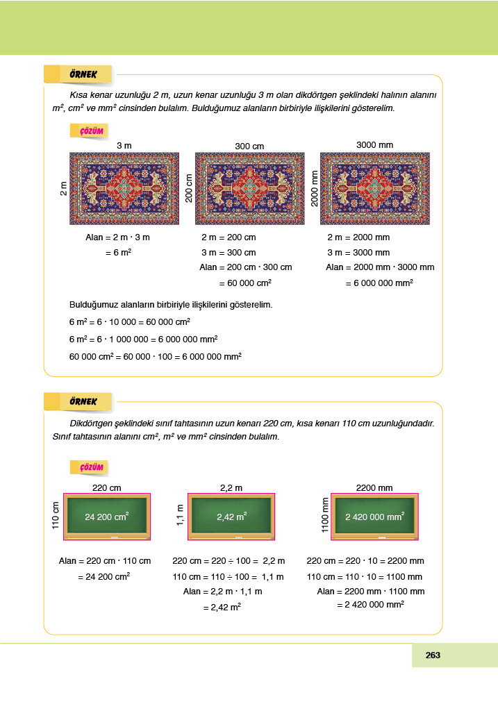 6. Sınıf Meb Yayınları Matematik Ders Kitabı Sayfa 263 Cevapları