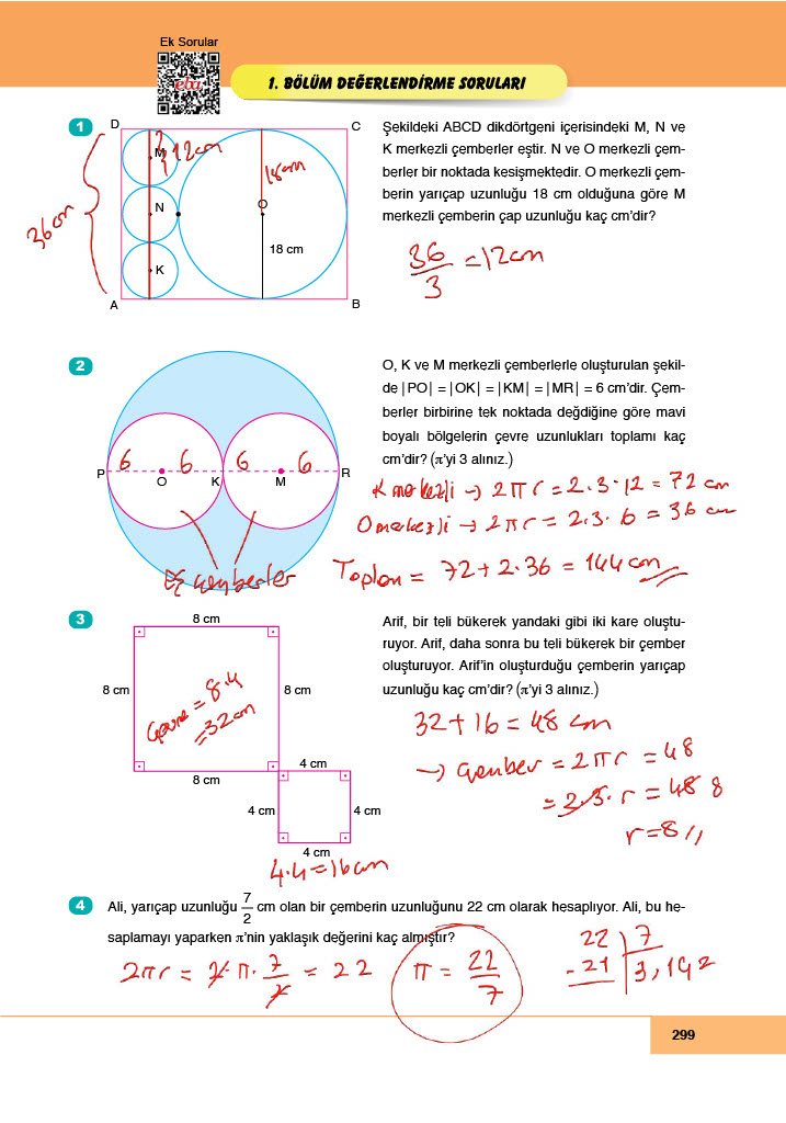 6. Sınıf Meb Yayınları Matematik Ders Kitabı Sayfa 299 Cevapları