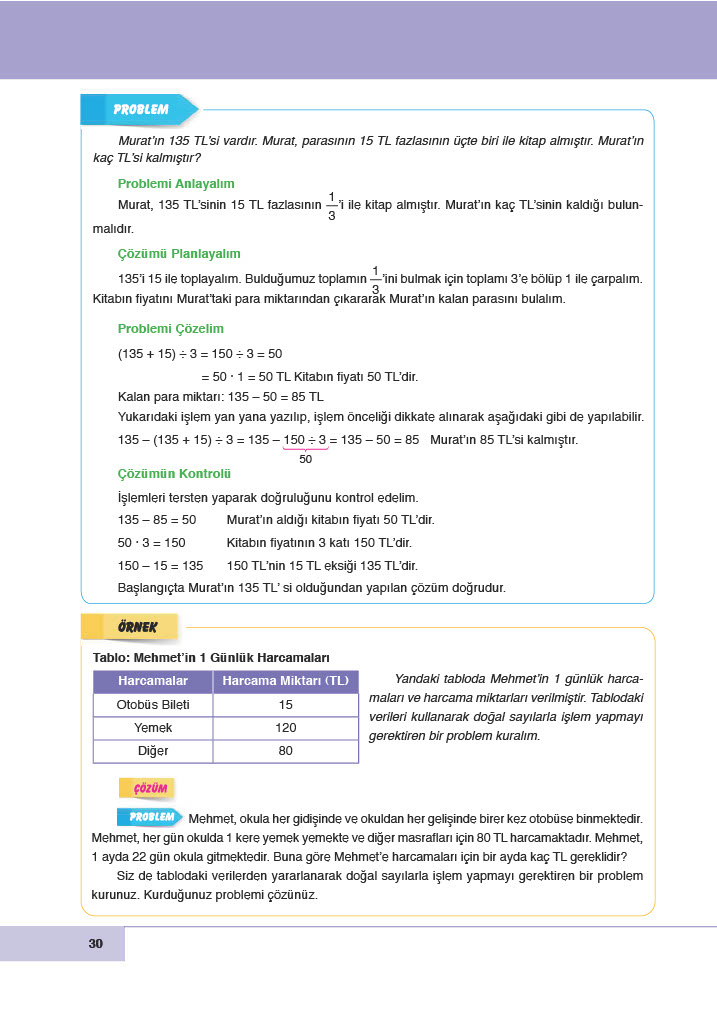 6. Sınıf Meb Yayınları Matematik Ders Kitabı Sayfa 30 Cevapları