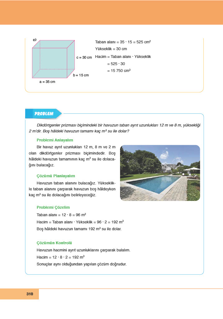 6. Sınıf Meb Yayınları Matematik Ders Kitabı Sayfa 310 Cevapları