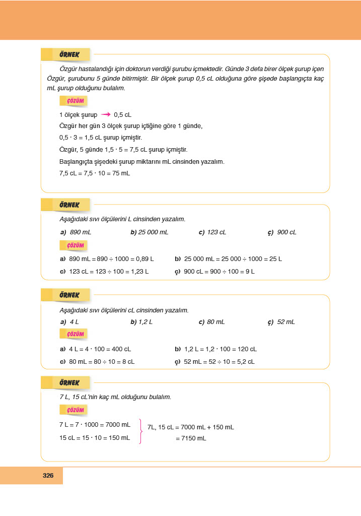 6. Sınıf Meb Yayınları Matematik Ders Kitabı Sayfa 326 Cevapları