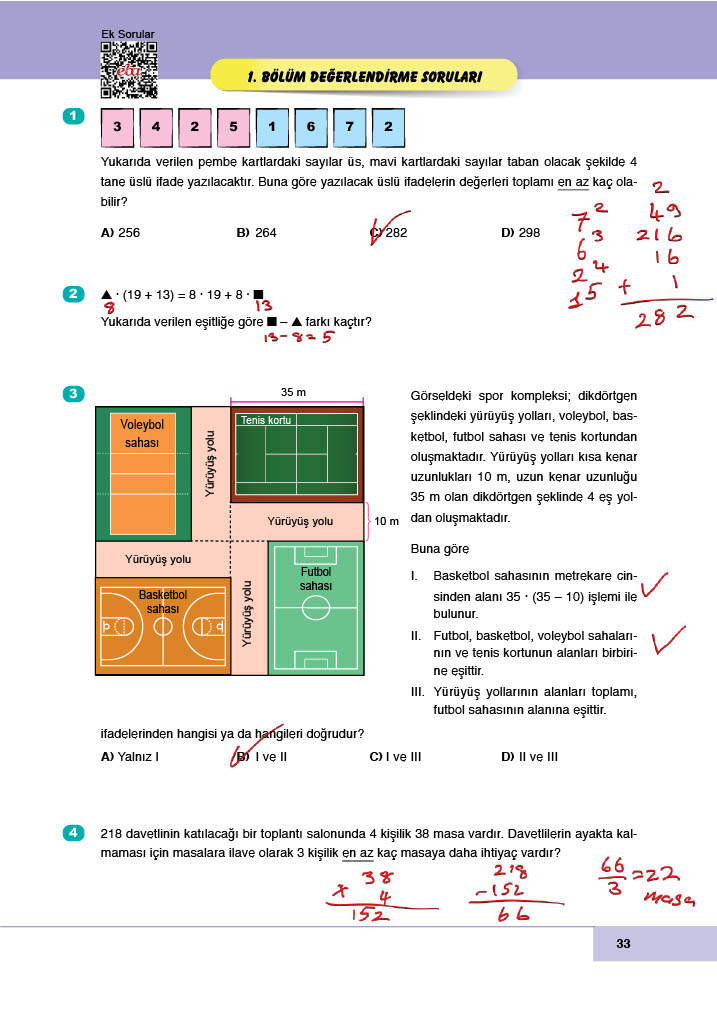 6. Sınıf Meb Yayınları Matematik Ders Kitabı Sayfa 33 Cevapları