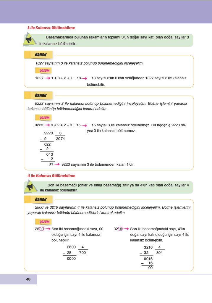 6. Sınıf Meb Yayınları Matematik Ders Kitabı Sayfa 40 Cevapları