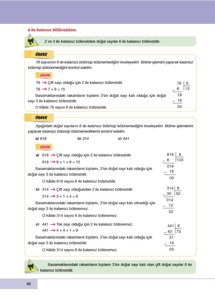 6. Sınıf Meb Yayınları Matematik Ders Kitabı Sayfa 42 Cevapları
