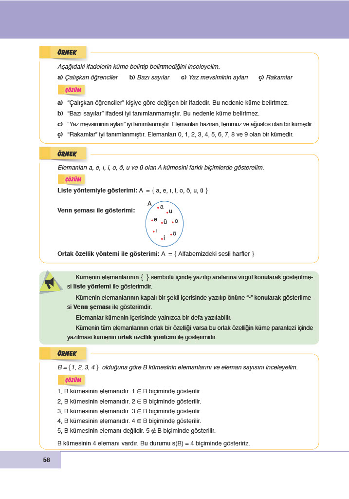 6. Sınıf Meb Yayınları Matematik Ders Kitabı Sayfa 58 Cevapları