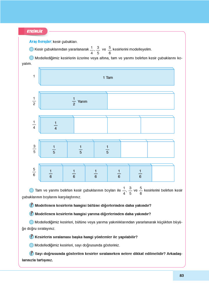 6. Sınıf Meb Yayınları Matematik Ders Kitabı Sayfa 83 Cevapları