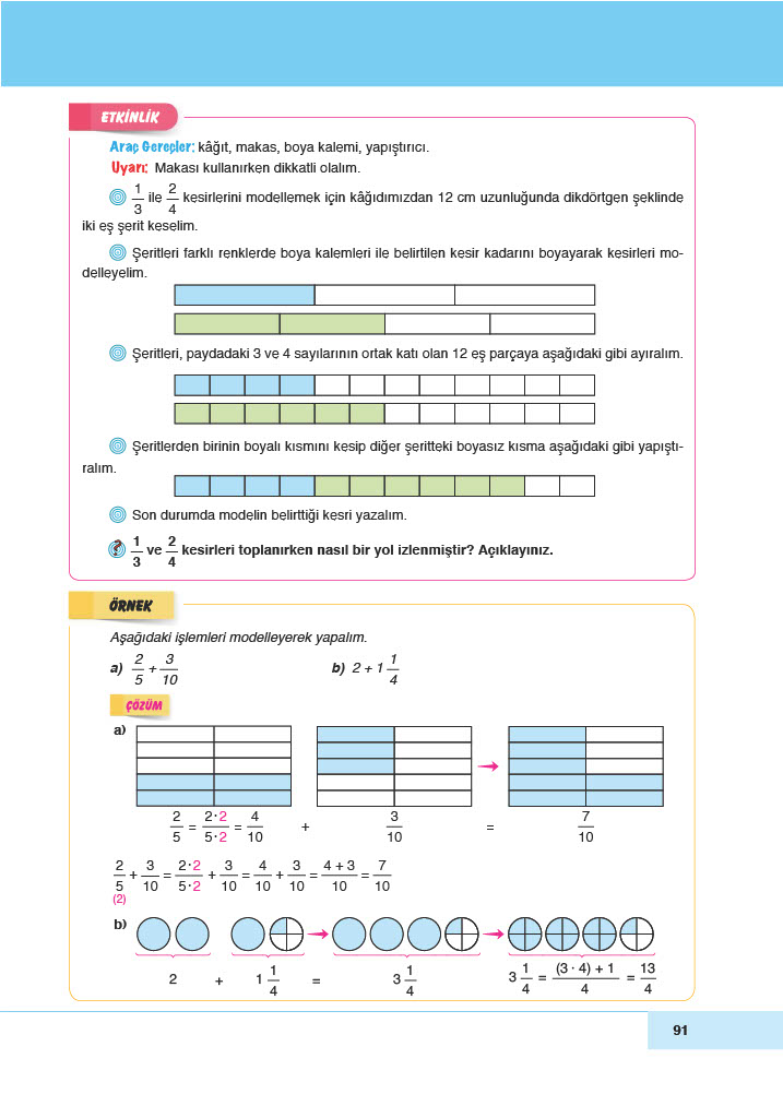 6. Sınıf Meb Yayınları Matematik Ders Kitabı Sayfa 91 Cevapları