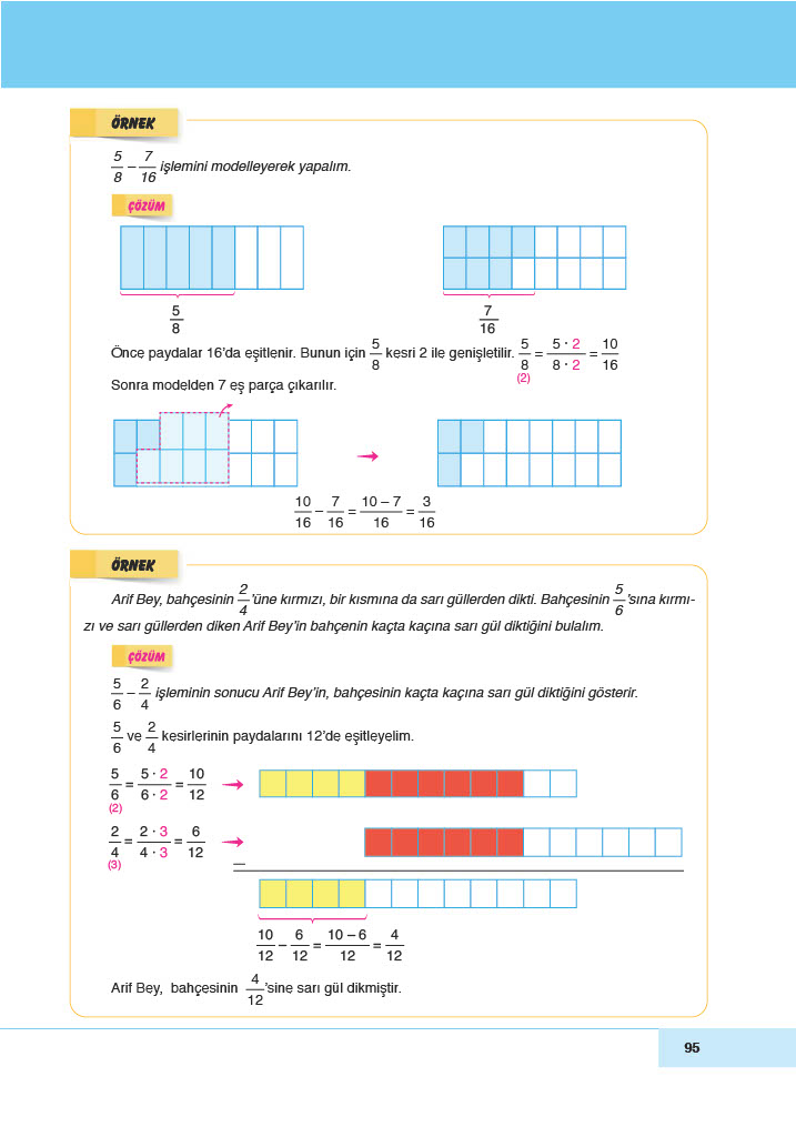 6. Sınıf Meb Yayınları Matematik Ders Kitabı Sayfa 95 Cevapları