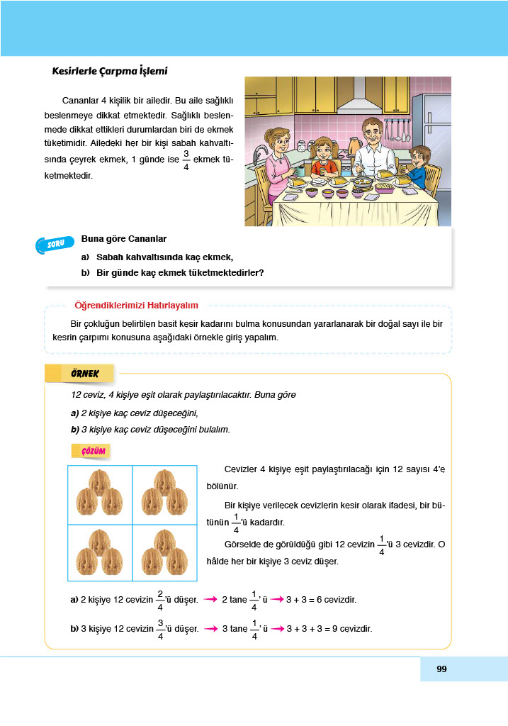 6. Sınıf Meb Yayınları Matematik Ders Kitabı Sayfa 99 Cevapları