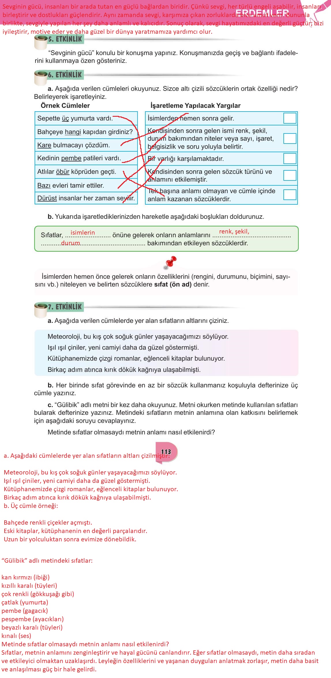 6. Sınıf Meb Yayınları Türkçe Ders Kitabı Sayfa 113 Cevapları 6. Sınıf Meb Yayınları Türkçe Ders Kitabı Sayfa 113 Cevapları