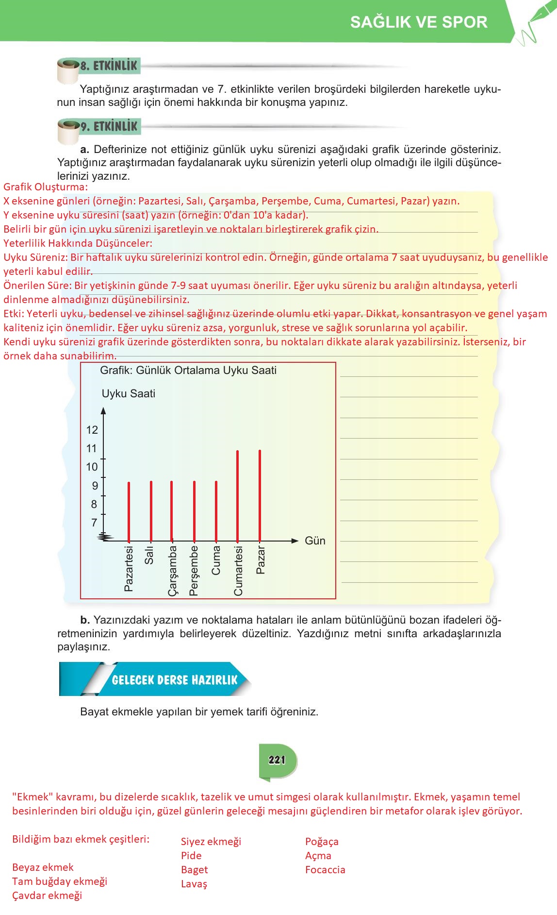 6. Sınıf Meb Yayınları Türkçe Ders Kitabı Sayfa 221 Cevapları