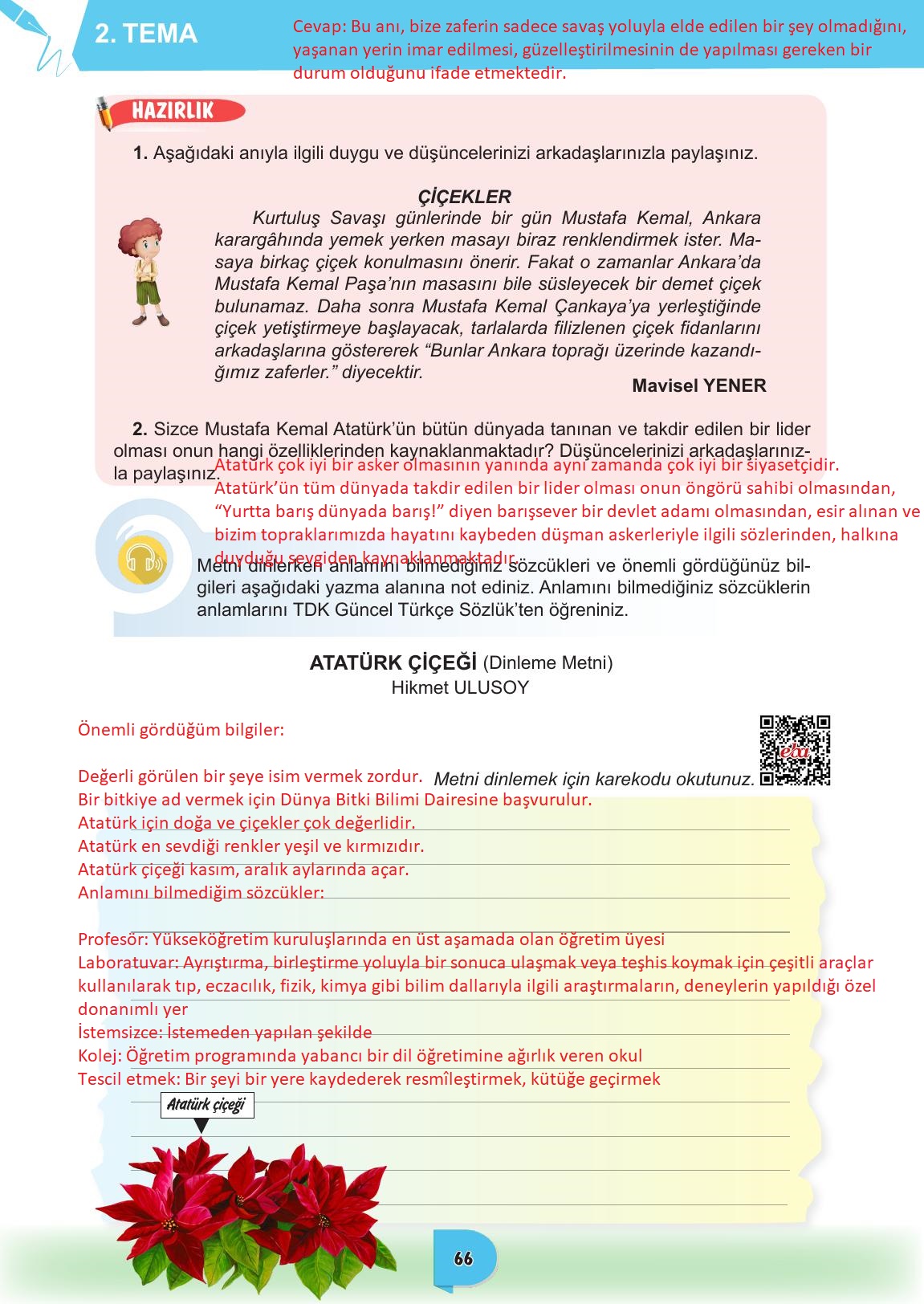 6. Sınıf Meb Yayınları Türkçe Ders Kitabı Sayfa 66 Cevapları 6. Sınıf Meb Yayınları Türkçe Ders Kitabı Sayfa 66 Cevapları