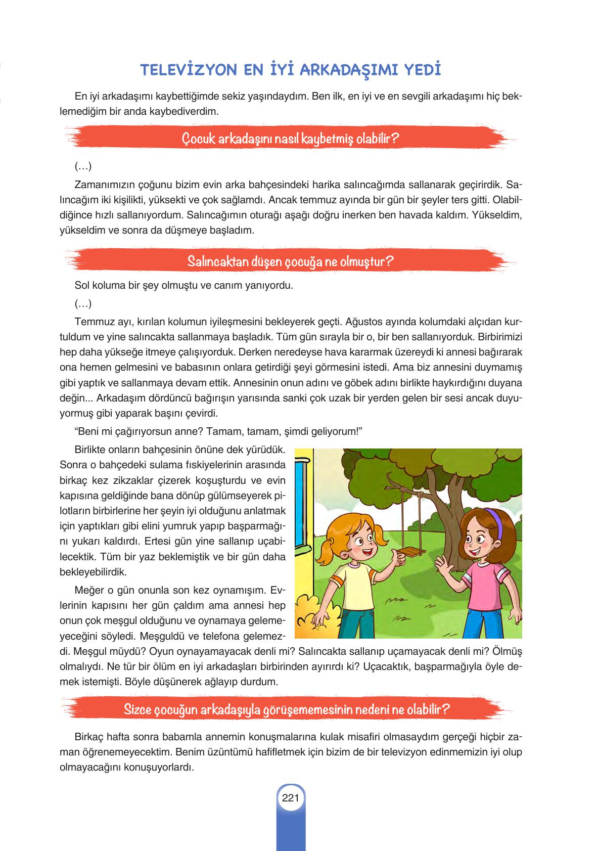 6. Sınıf Yıldırım Yayınları Türkçe Ders Kitabı Sayfa 221 Cevapları 6. Sınıf Yıldırım Yayınları Türkçe Ders Kitabı Sayfa 221 Cevapları