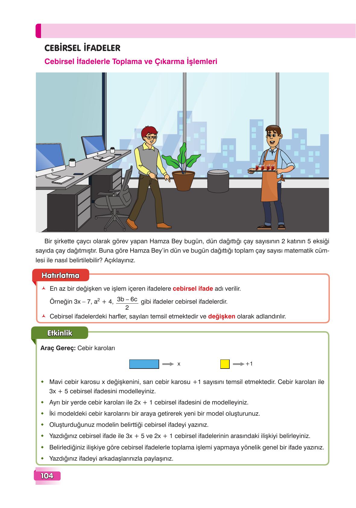 7. Sınıf Edat Yayınları Matematik Ders Kitabı Sayfa 104 Cevapları