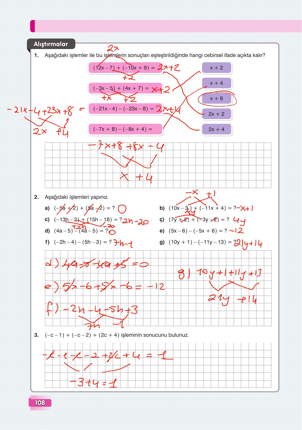 7. Sınıf Edat Yayınları Matematik Ders Kitabı Sayfa 108 Cevapları 7. Sınıf Edat Yayınları Matematik Ders Kitabı Sayfa 108 Cevapları