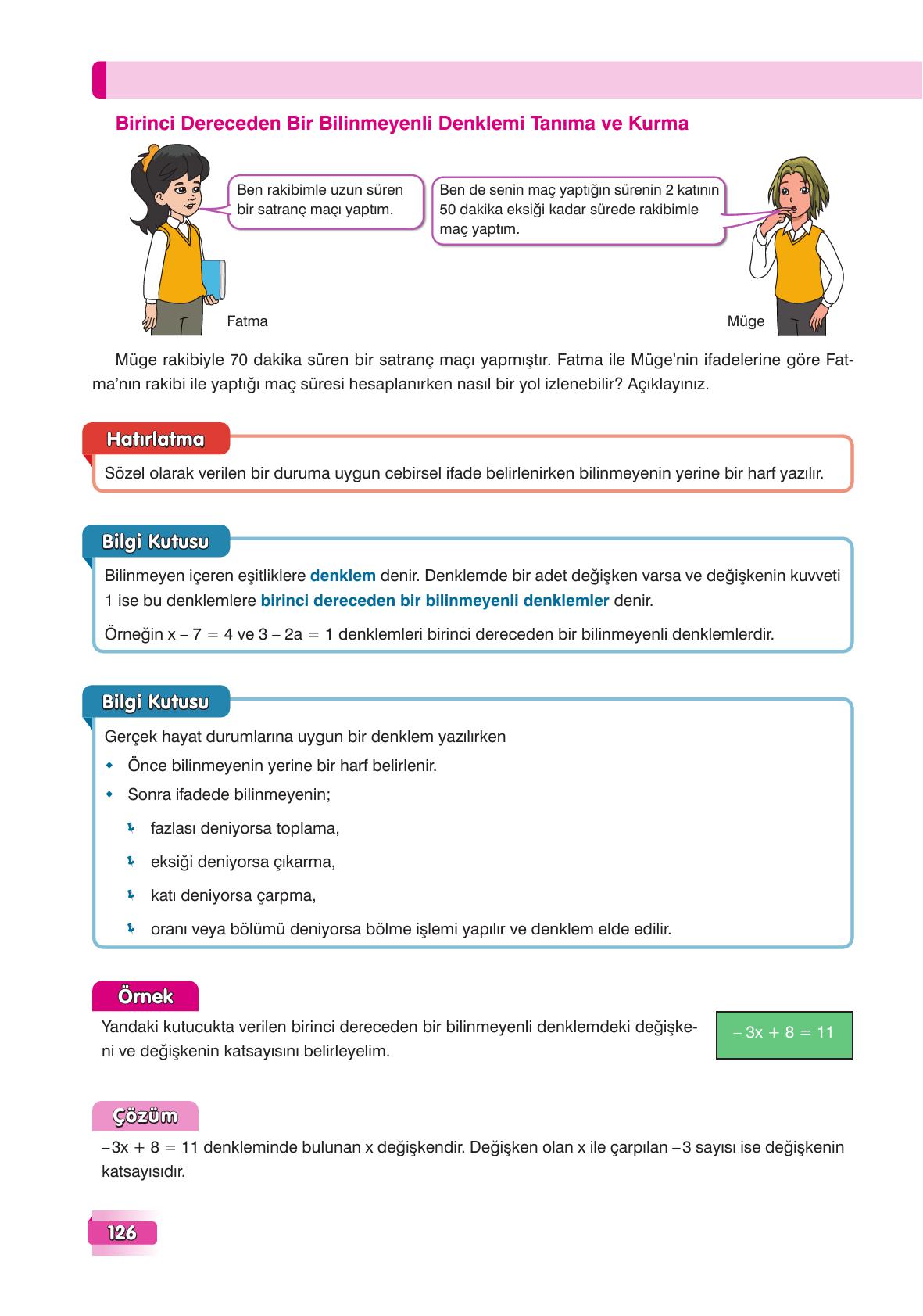 7. Sınıf Edat Yayınları Matematik Ders Kitabı Sayfa 126 Cevapları