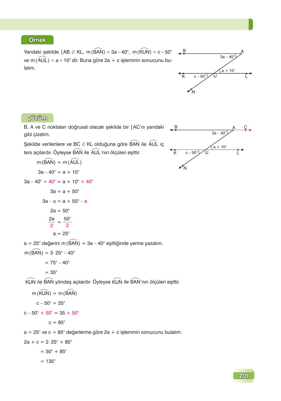 7. Sınıf Edat Yayınları Matematik Ders Kitabı Sayfa 201 Cevapları